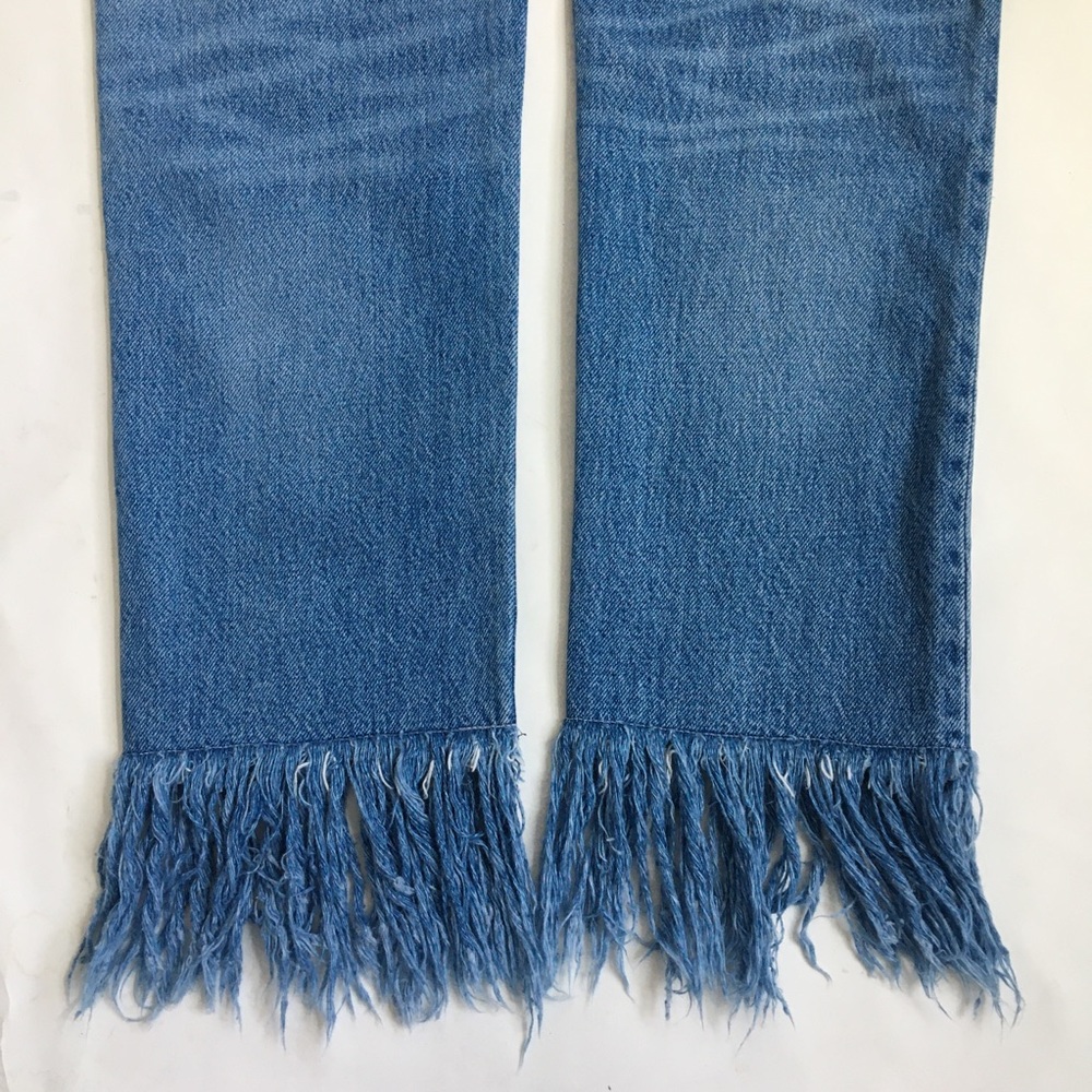 3x1 NYC Fringe Hem Buttonfly Mid rise Crop Jeans 25 - Picture 11 of 17